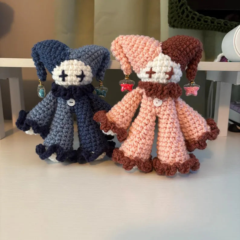 3-in-1 Crochet Patterns – Clover & Crispy the Clown and Jules the Jester Plushie – PDF Amigurumi Tutorial