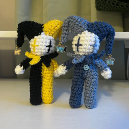 2-in-1 Crochet Pattern – Whimsical Tall Jester Plushie in Standard and Mini – PDF Amigurumi Tutorial