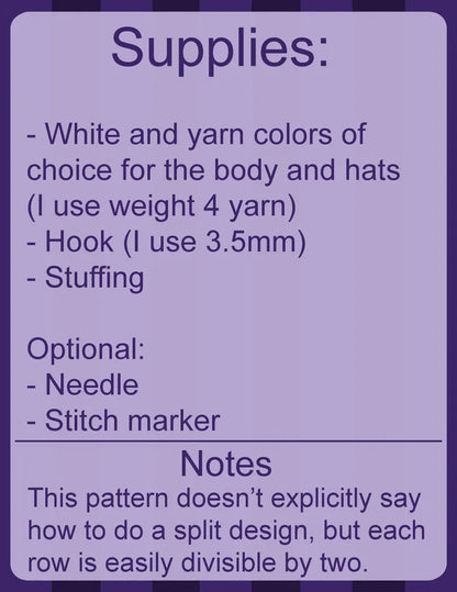 Crochet Pattern – Whimsical Sitting Jester Plushie – PDF Amigurumi Tutorial