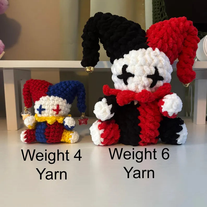 Crochet Pattern – Whimsical Sitting Jester Plushie – PDF Amigurumi Tutorial