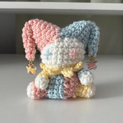 Crochet Pattern – Whimsical Sitting Jester Plushie – PDF Amigurumi Tutorial