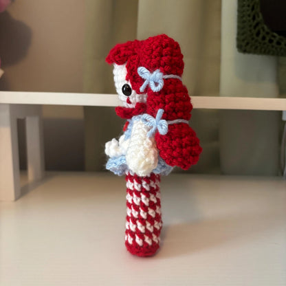 Handmade Crochet Clown Girl Plushie – Whimsical Amigurumi Clown Doll inspired by Wendy’s