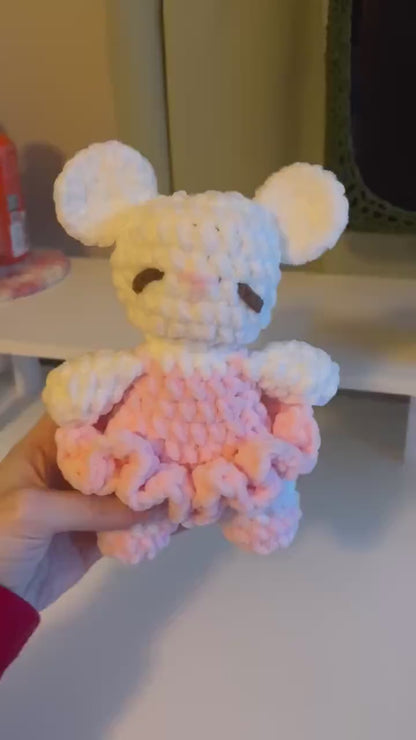Crochet Pattern – Crochet Ballerina Mouse Plushie – PDF Amigurumi Tutorial