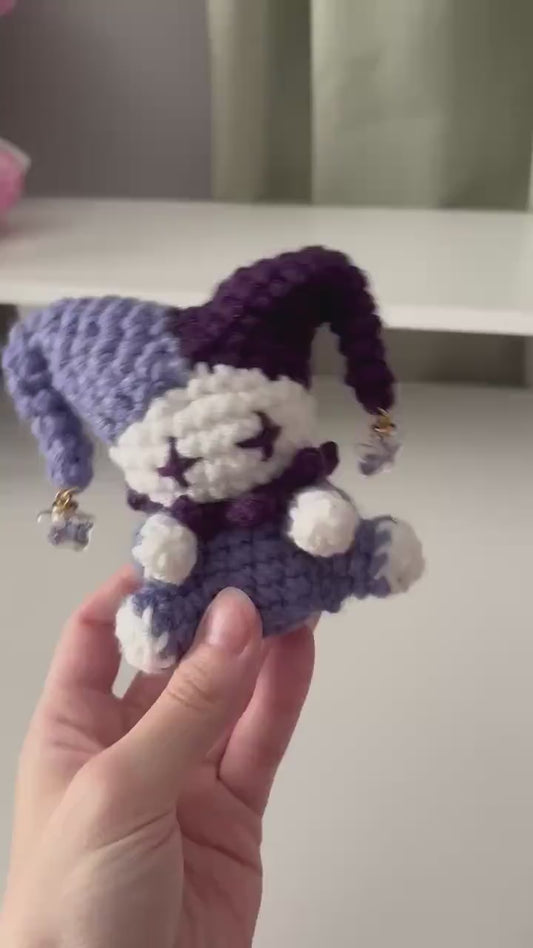 Crochet Pattern – Whimsical Sitting Jester Plushie – PDF Amigurumi Tutorial
