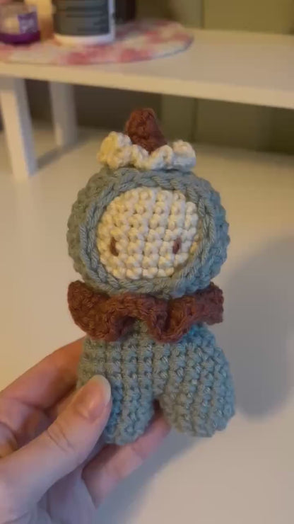 Handmade Crochet Jester Plushie – Whimsical Amigurumi Clown Doll in Blue and Red