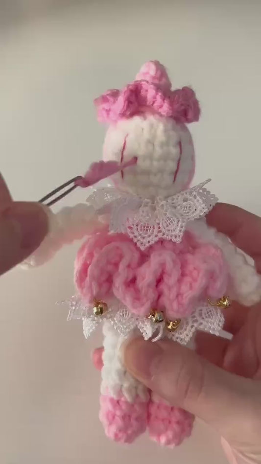 Crochet Pattern – Whimsical Ballerina Clown Plushie – PDF Amigurumi Tutorial